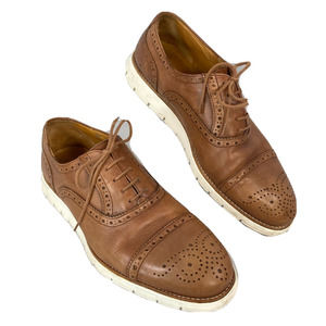 Armin‎ Oehler Shoes Mens Sz 11 Brown Leather Fremont Oxford Brogue Lace Up Dress